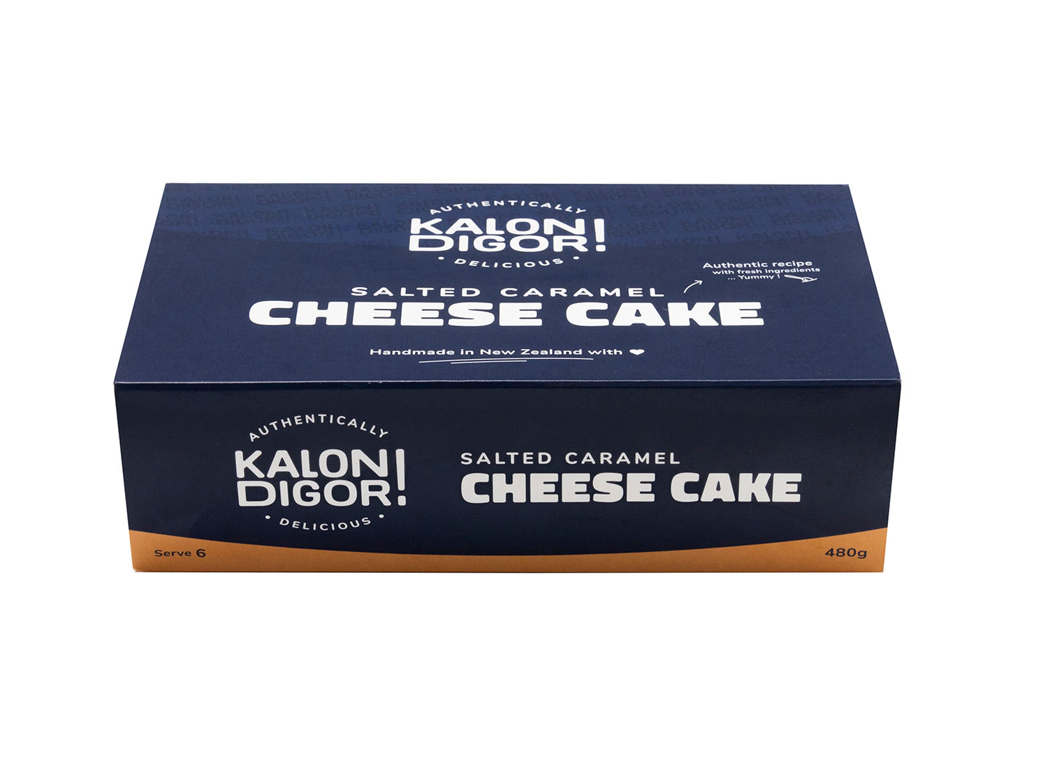 Kalon Digor Salted Caramel Cheese Cake in packaging